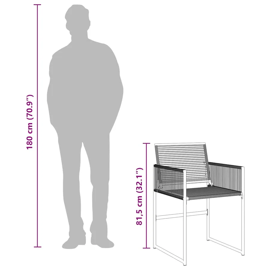 Ensemble à manger de jardin 5 pcs Noir Résine tressée - 10