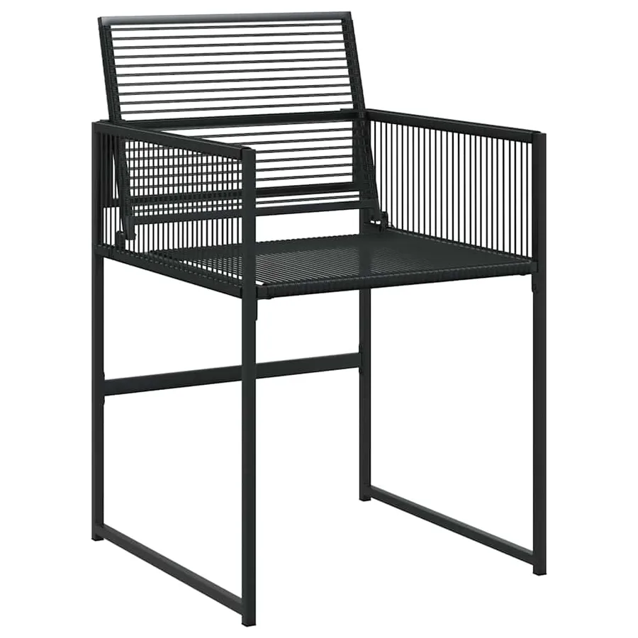 Ensemble à manger de jardin 5 pcs Noir Résine tressée - 4
