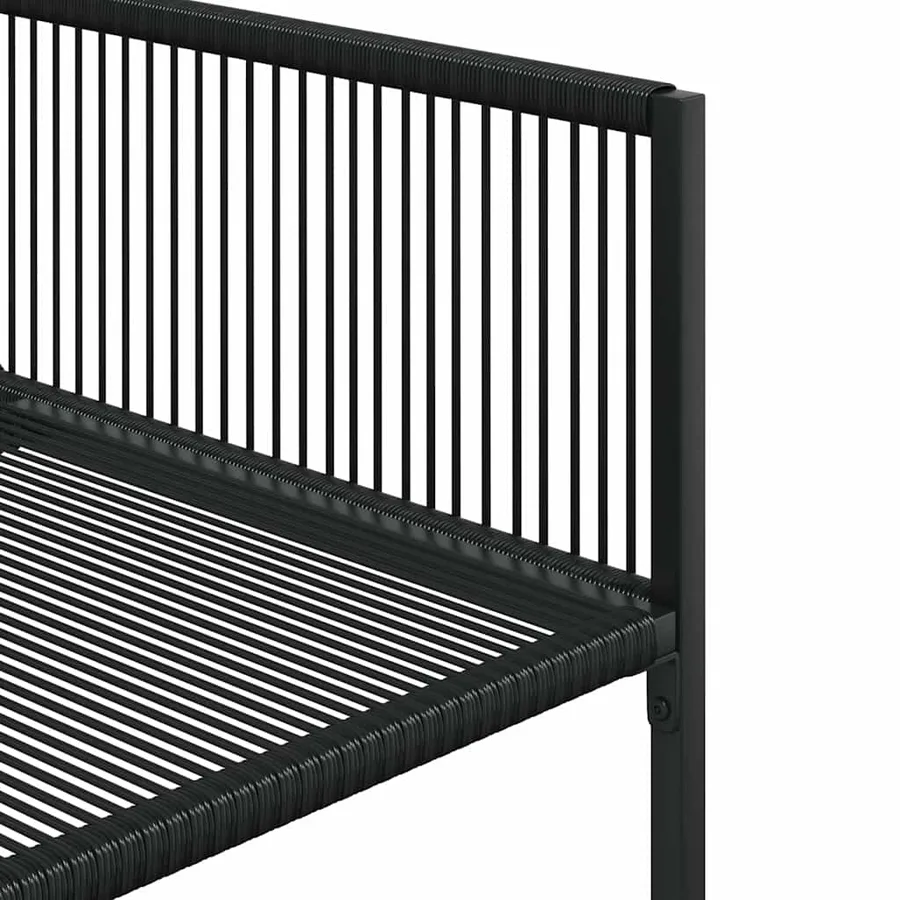 Ensemble à manger de jardin 5 pcs Noir Résine tressée - 5