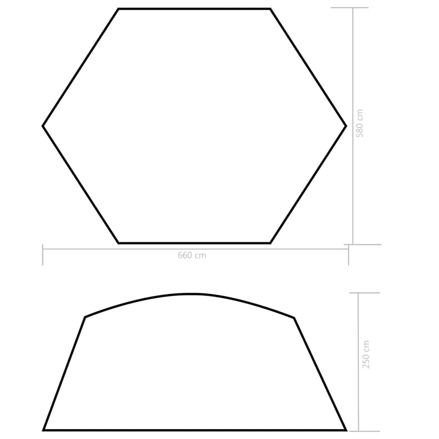 Tente de piscine Tissu 660x580x250 cm Bleu - 7