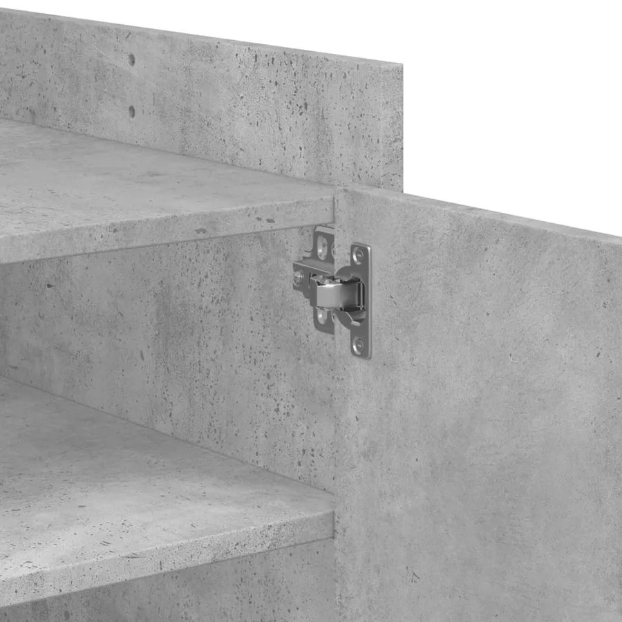 Table basse gris béton 100x50x50 cm bois d'ingénierie - 9