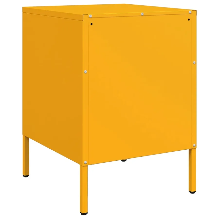 Tables de chevet 2 pcs jaune moutarde 36x39x50,5 cm acier - 8
