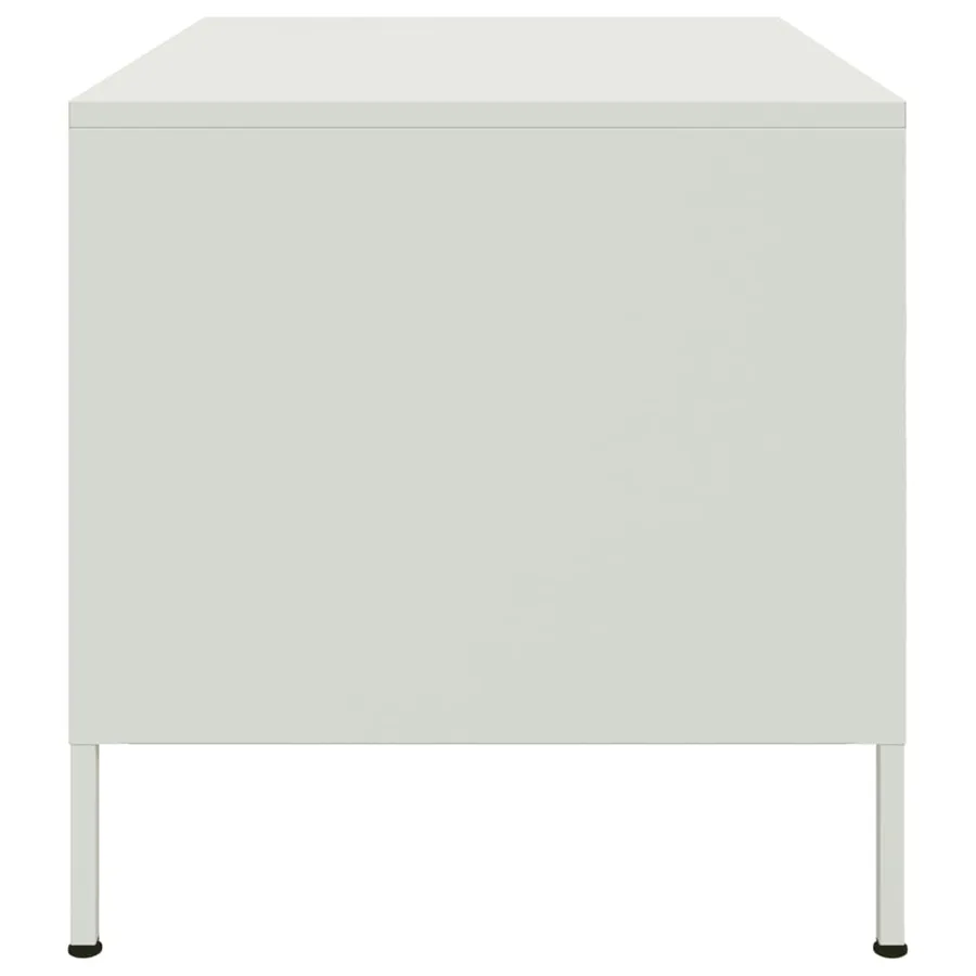 Table basse blanc 68x50x50,5 cm acier - 6