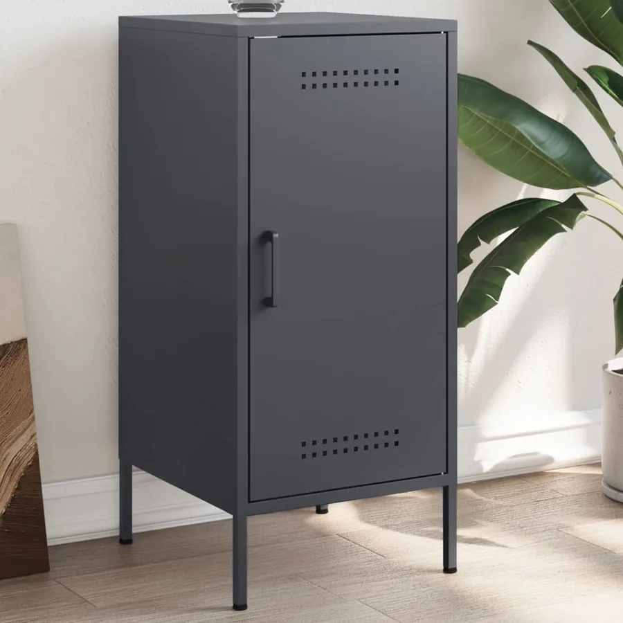 Buffet anthracite 36x39x79 cm acier