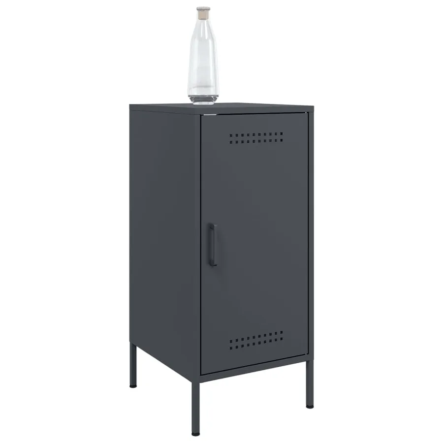 Buffet anthracite 36x39x79 cm acier - 4