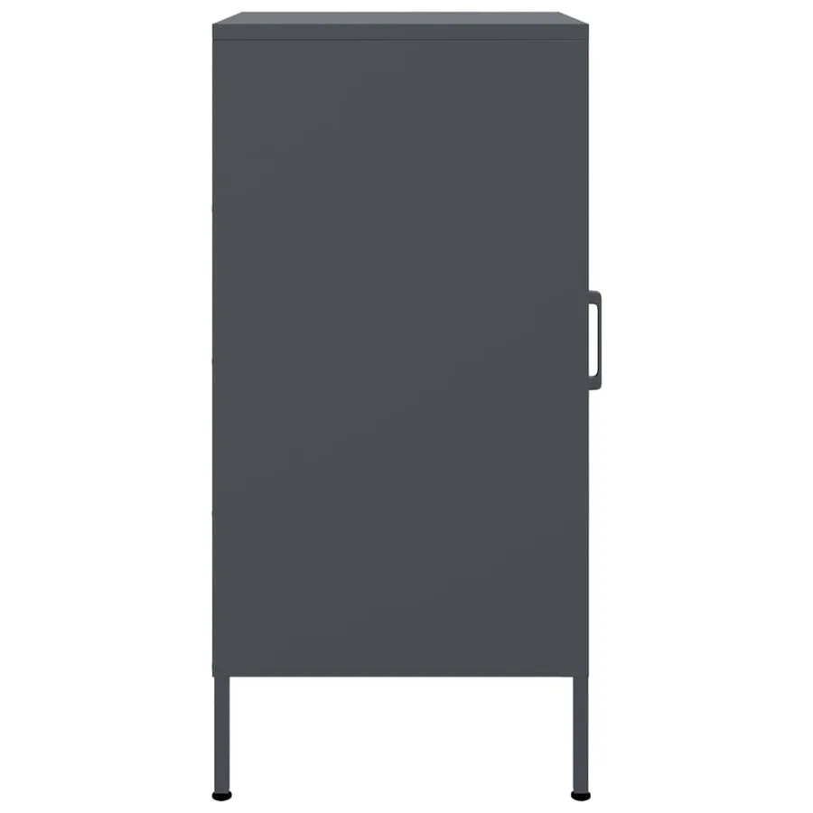 Buffet anthracite 36x39x79 cm acier - 7