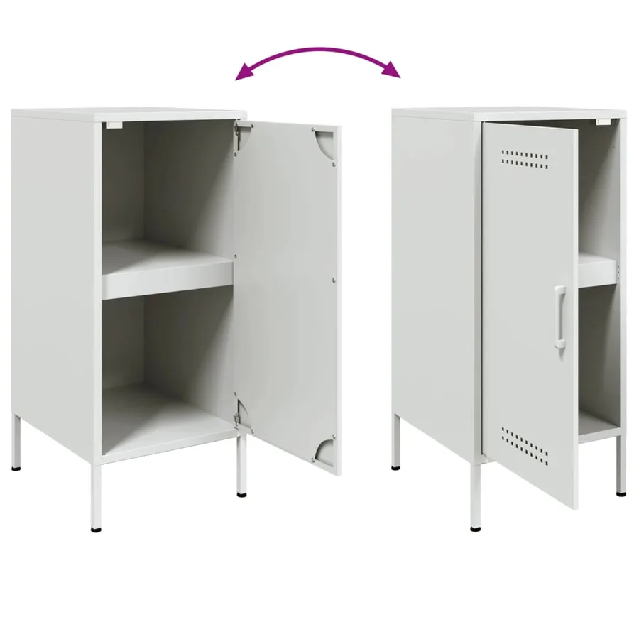 Buffets 2 pcs blanc 36x39x79 cm acier - 11