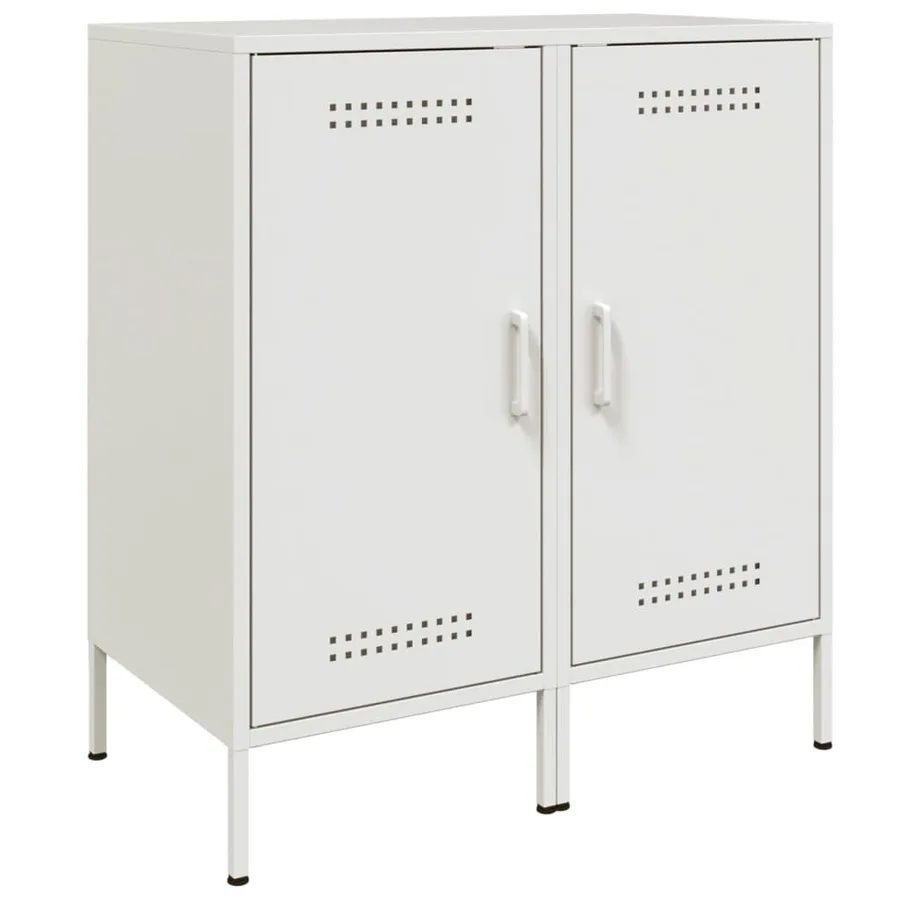 Buffets 2 pcs blanc 36x39x79 cm acier - 2