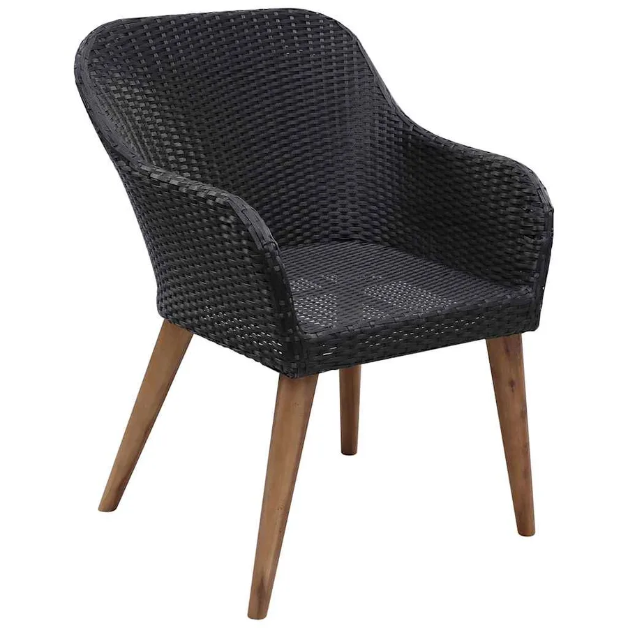 Ensemble à manger de jardin 9 pcs Noir - 4