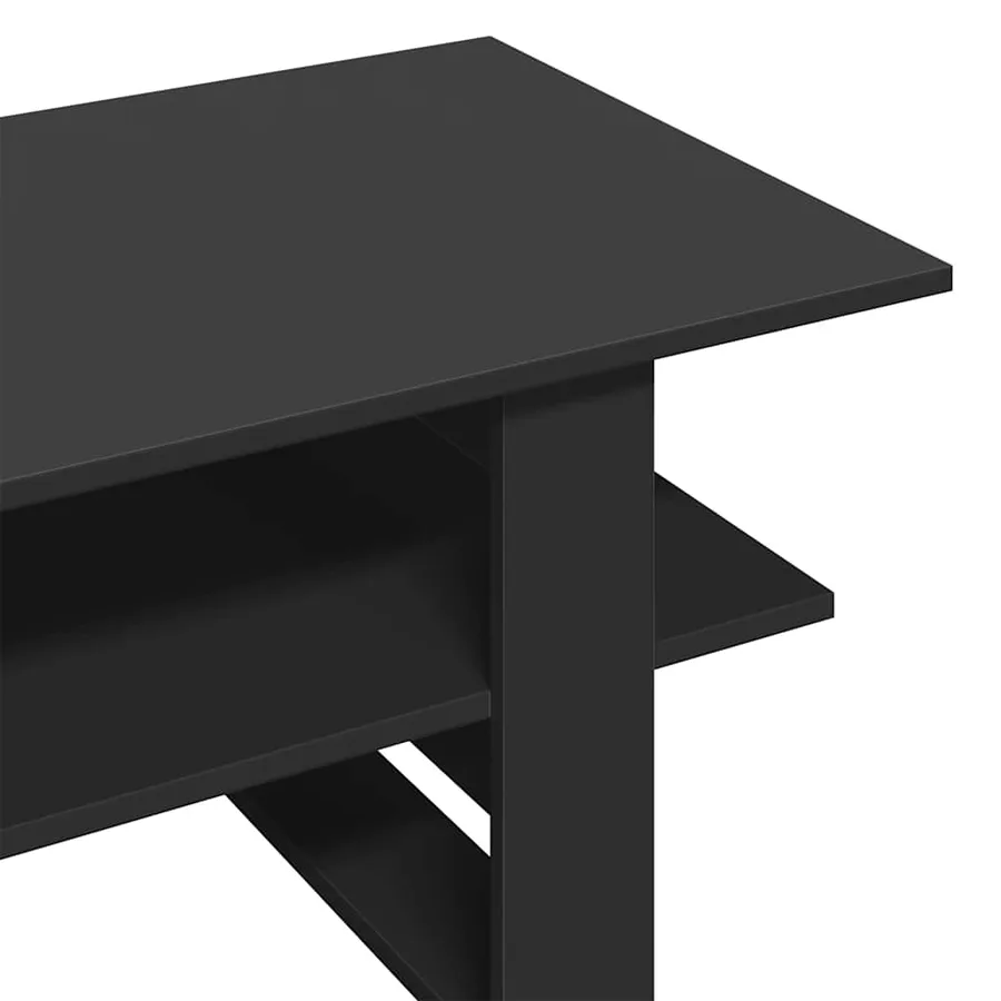 Table basse noir 102x55x42 cm bois d'ingénierie - 6