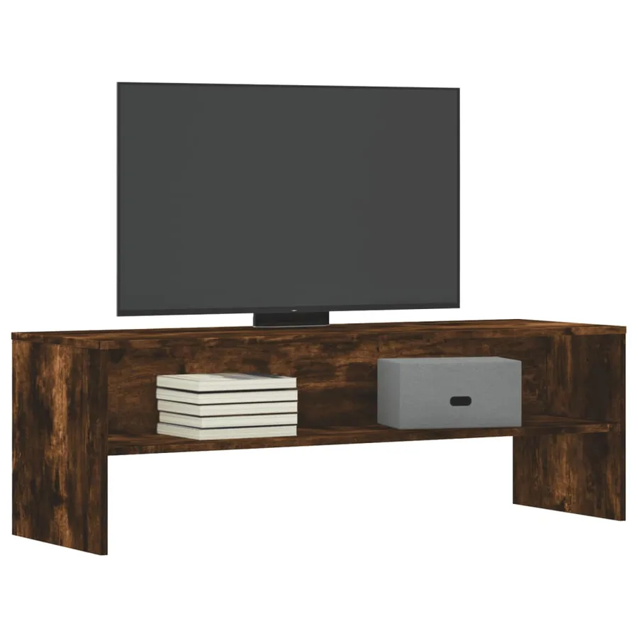 Meuble TV chêne fumé 120x40x40 cm bois d'ingénierie - 3