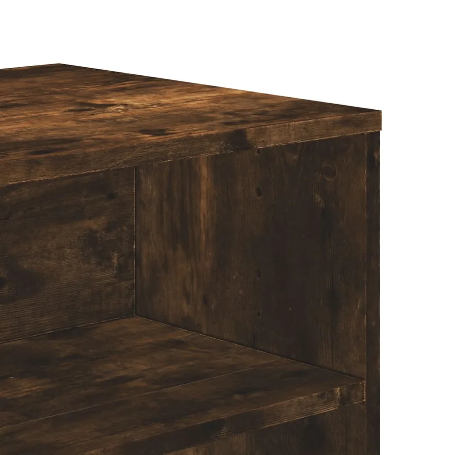 Meuble TV chêne fumé 120x40x40 cm bois d'ingénierie - 7