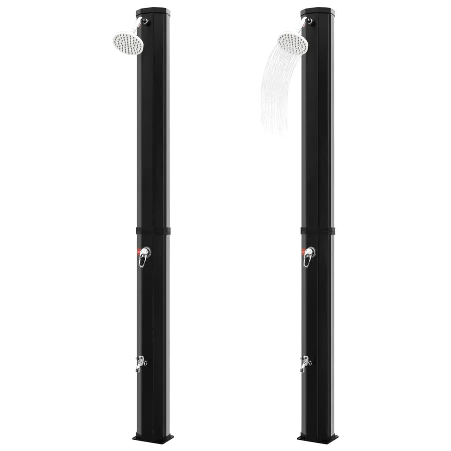 Douche solaire d'extérieur avec pomme de douche et robinet 35 L - 4