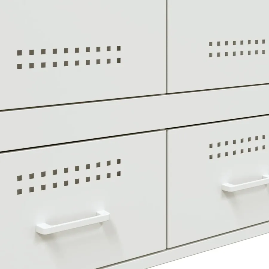 Buffet haut blanc 68x39x101,5 cm acier - 11
