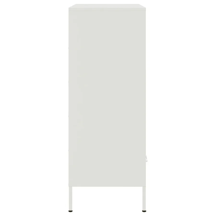 Buffet haut blanc 68x39x101,5 cm acier - 7