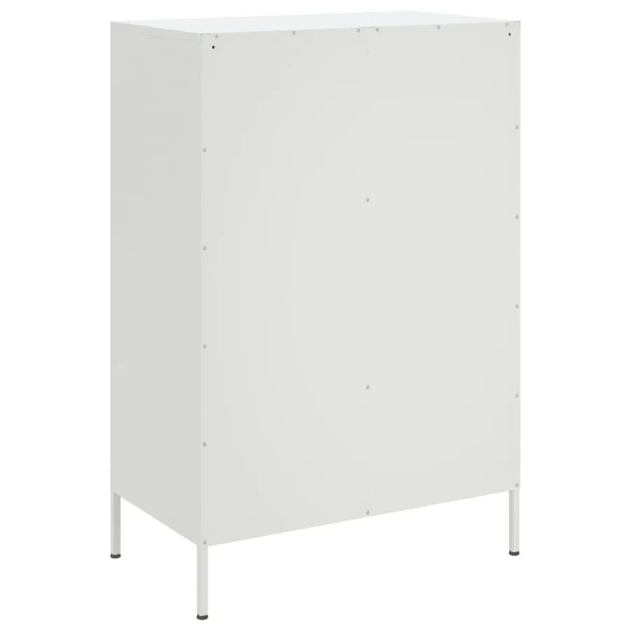 Buffet haut blanc 68x39x101,5 cm acier - 8