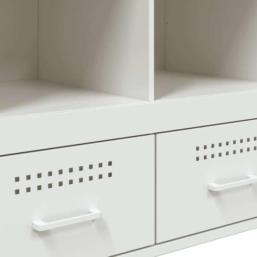 Buffet haut blanc 68x39x101,5 cm acier - 11