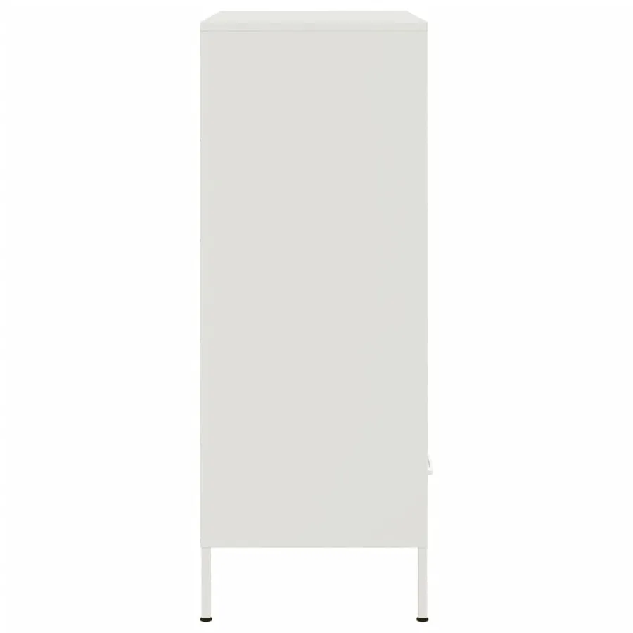Buffet haut blanc 68x39x101,5 cm acier - 7