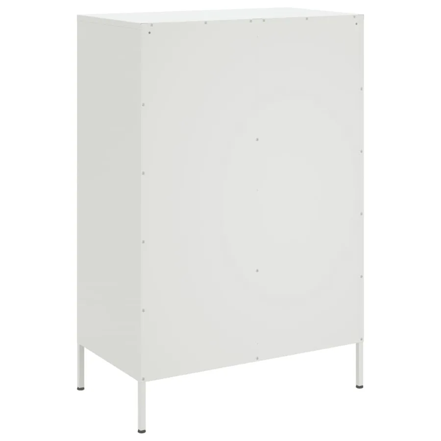 Buffet haut blanc 68x39x101,5 cm acier - 8