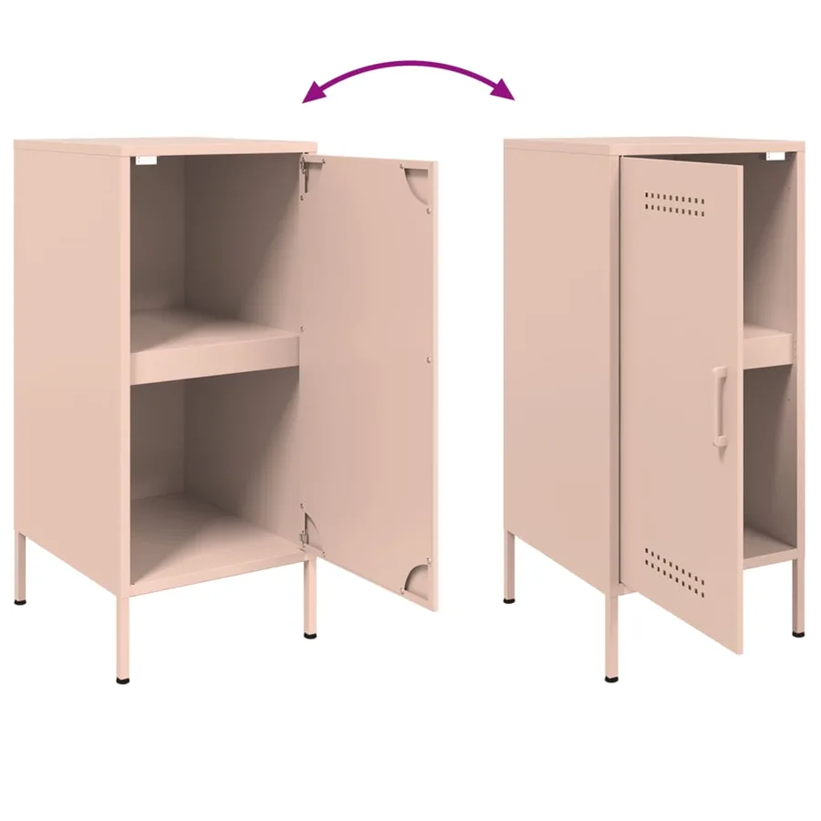 Buffet rose 36x39x79 cm acier - 10