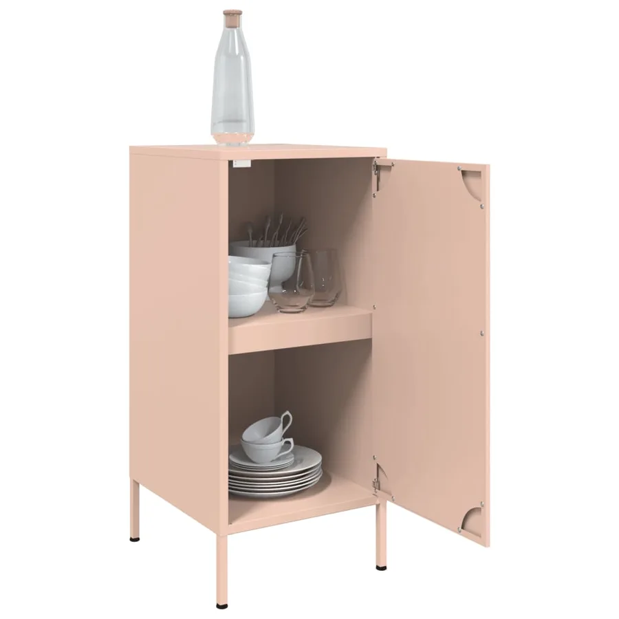 Buffet rose 36x39x79 cm acier - 5