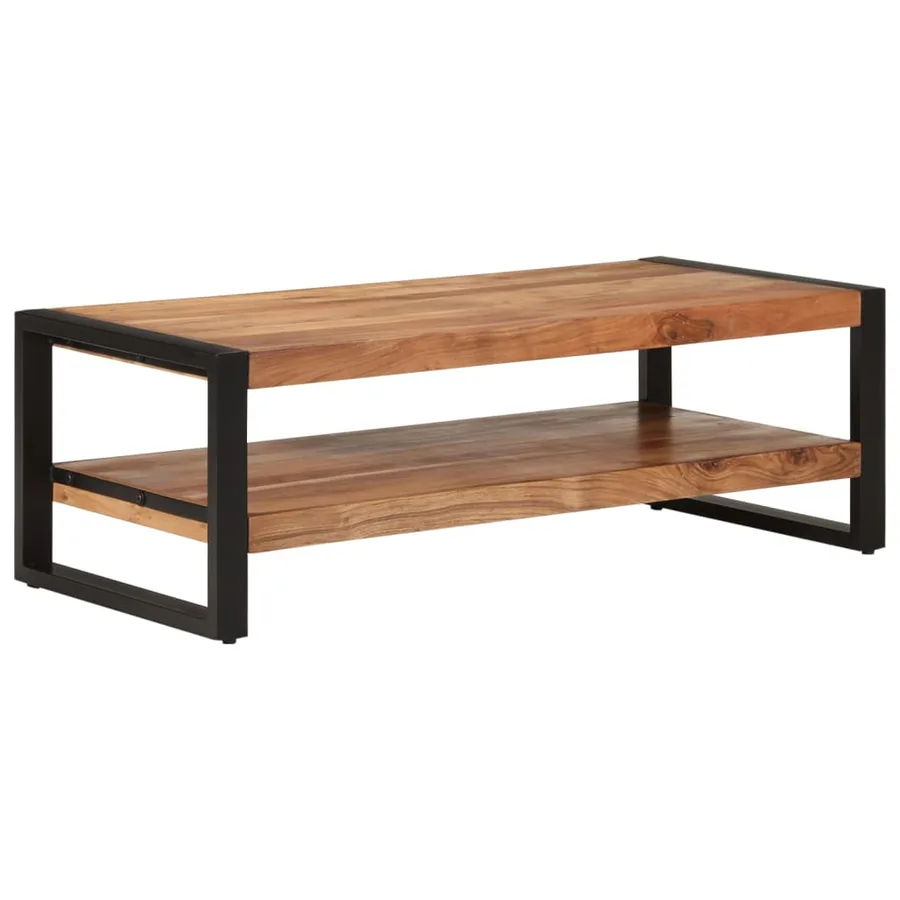 Table basse 120x55x40 cm bois massif d'acacia - 8
