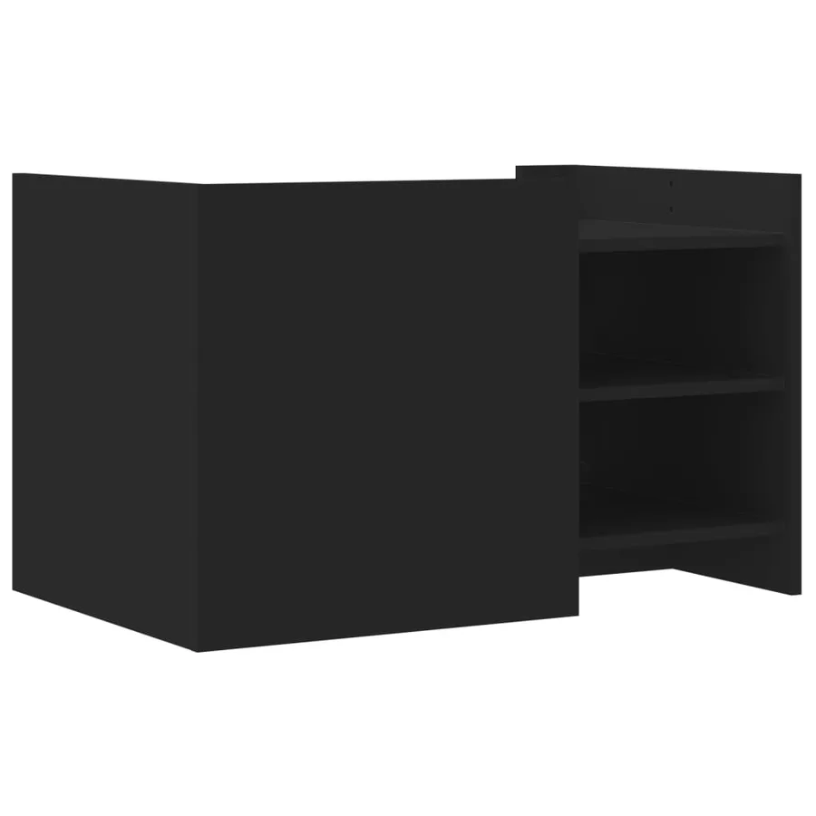 Table basse noir 80x50x50 cm bois d'ingénierie - 6