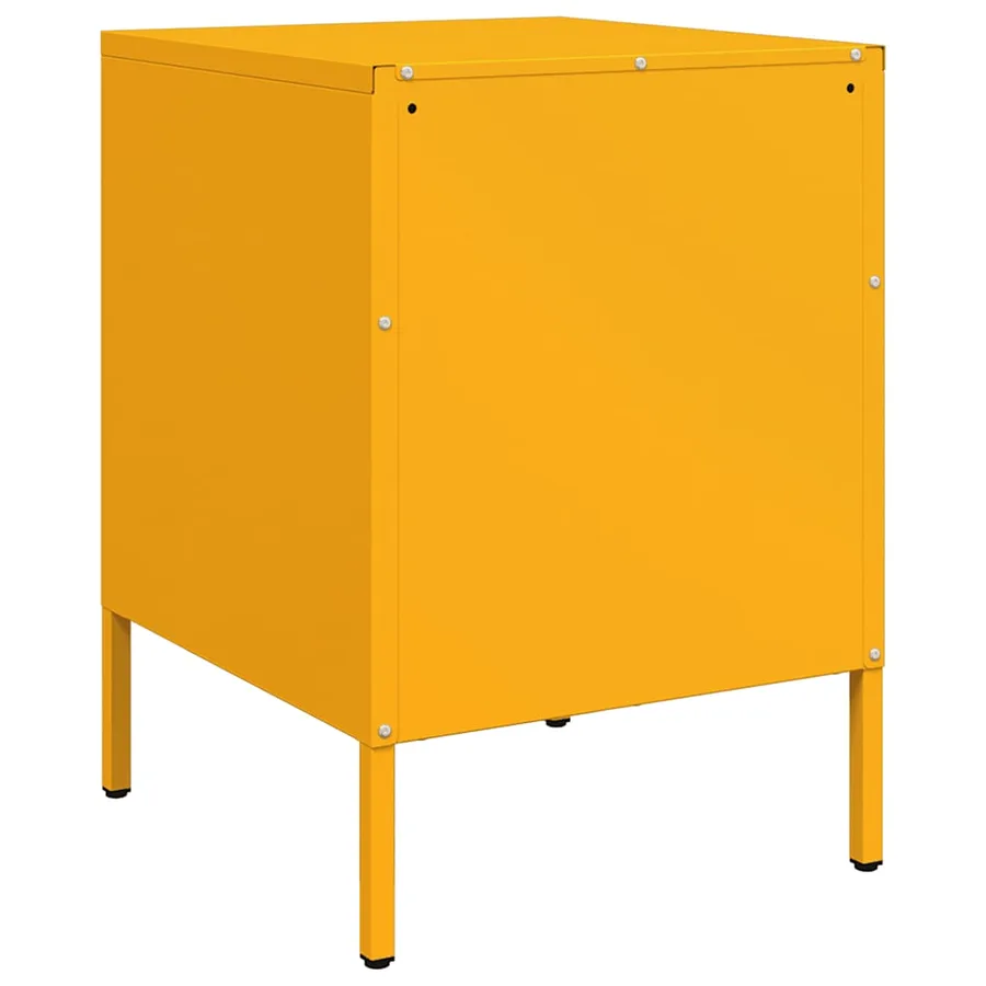 Tables de chevet 2 pcs jaune moutarde 36x39x50,5 cm acier - 8