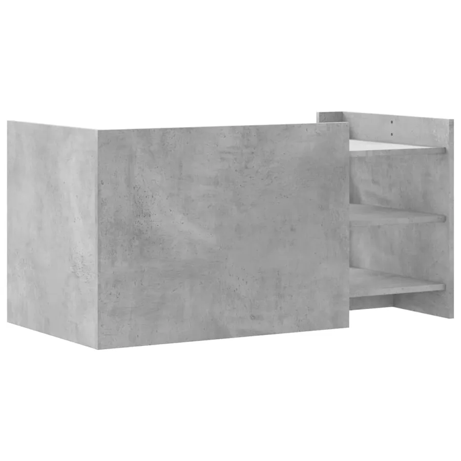 Table basse gris béton 100x50x50 cm bois d'ingénierie - 6