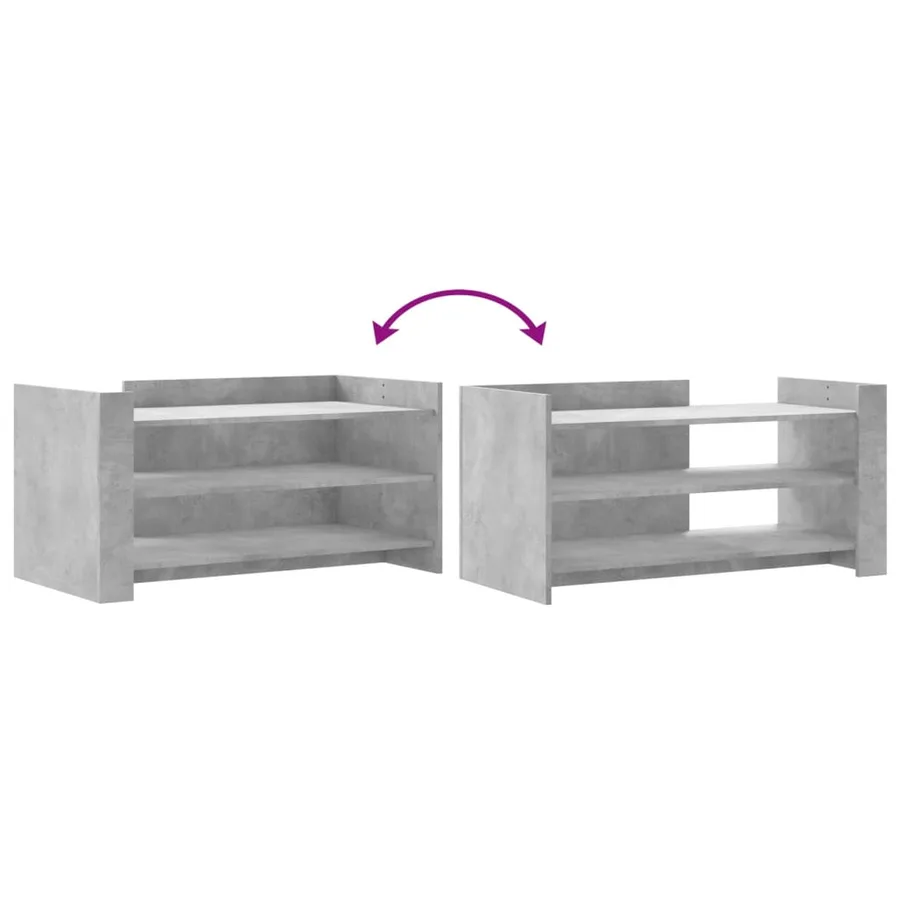 Table basse gris béton 100x50x50 cm bois d'ingénierie - 7