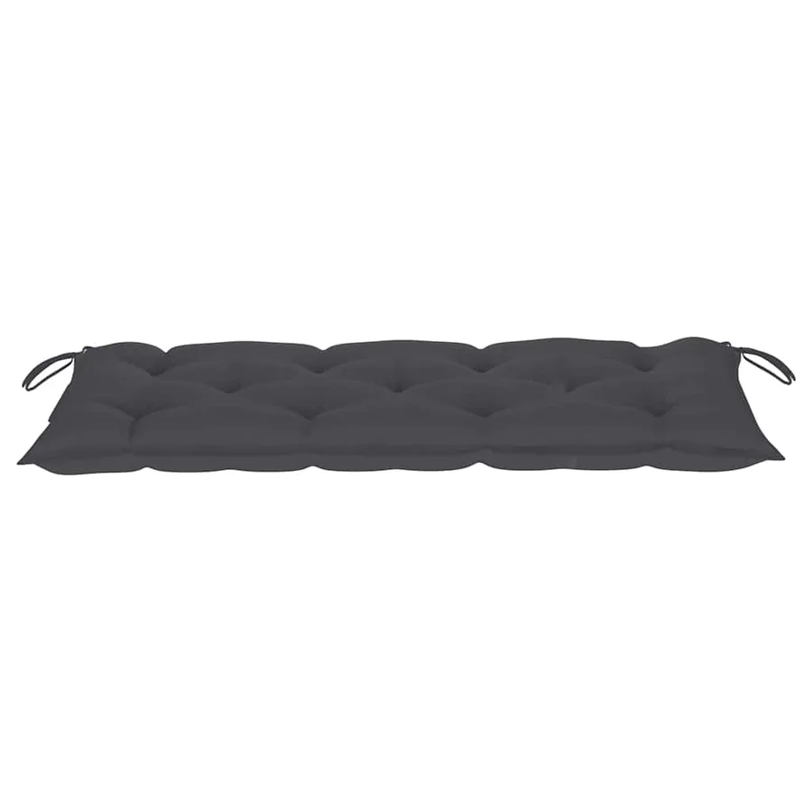 Banc de jardin empilable et coussin 128,5cm Bois de teck massif - 9