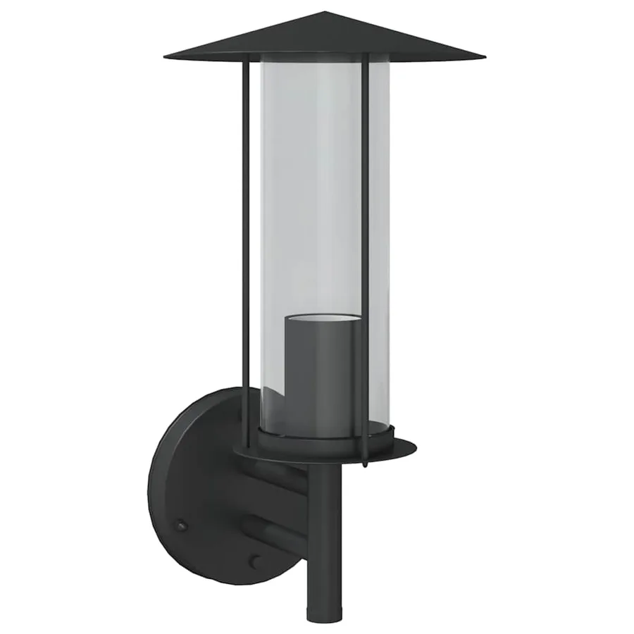 Applique murale d'extérieur noir acier inoxydable - 2