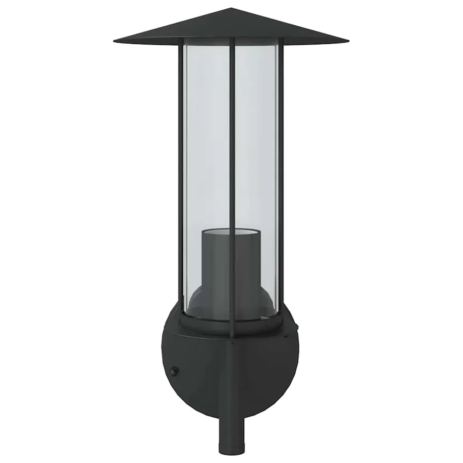 Applique murale d'extérieur noir acier inoxydable - 4