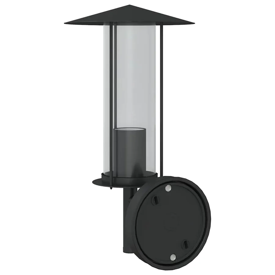 Applique murale d'extérieur noir acier inoxydable - 6