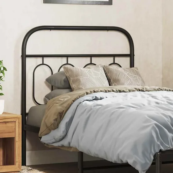 Tête de lit de remplacement métal noir 90 cm