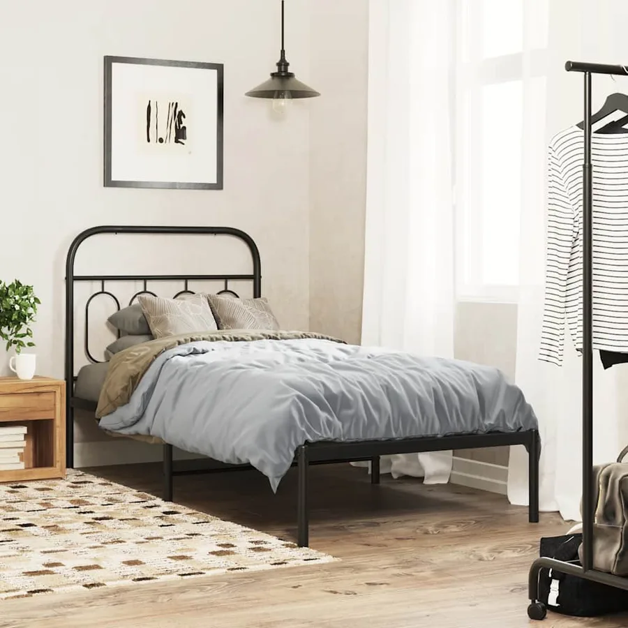 Tête de lit de remplacement métal noir 90 cm - 3