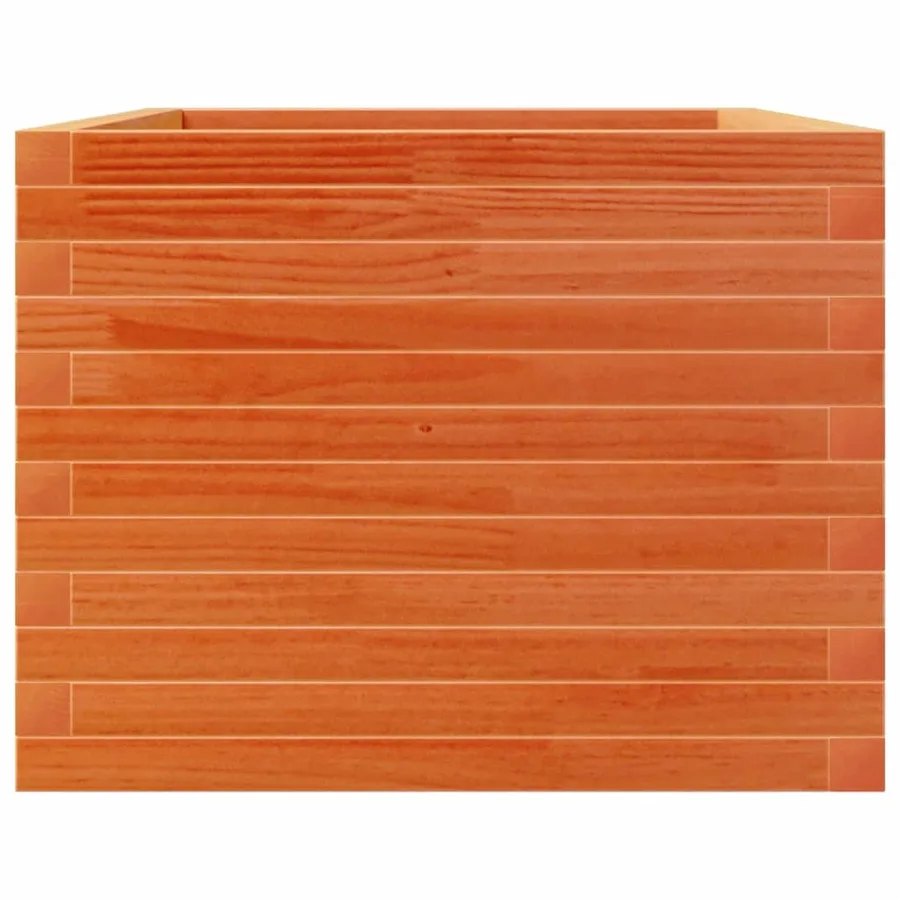 Jardinière cire marron 110x60x46 cm bois de pin massif - 6