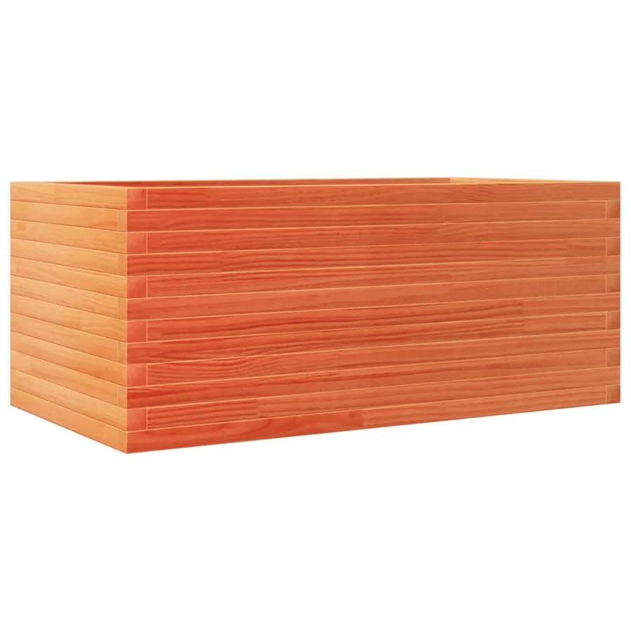 Jardinière cire marron 110x60x46 cm bois de pin massif - 7