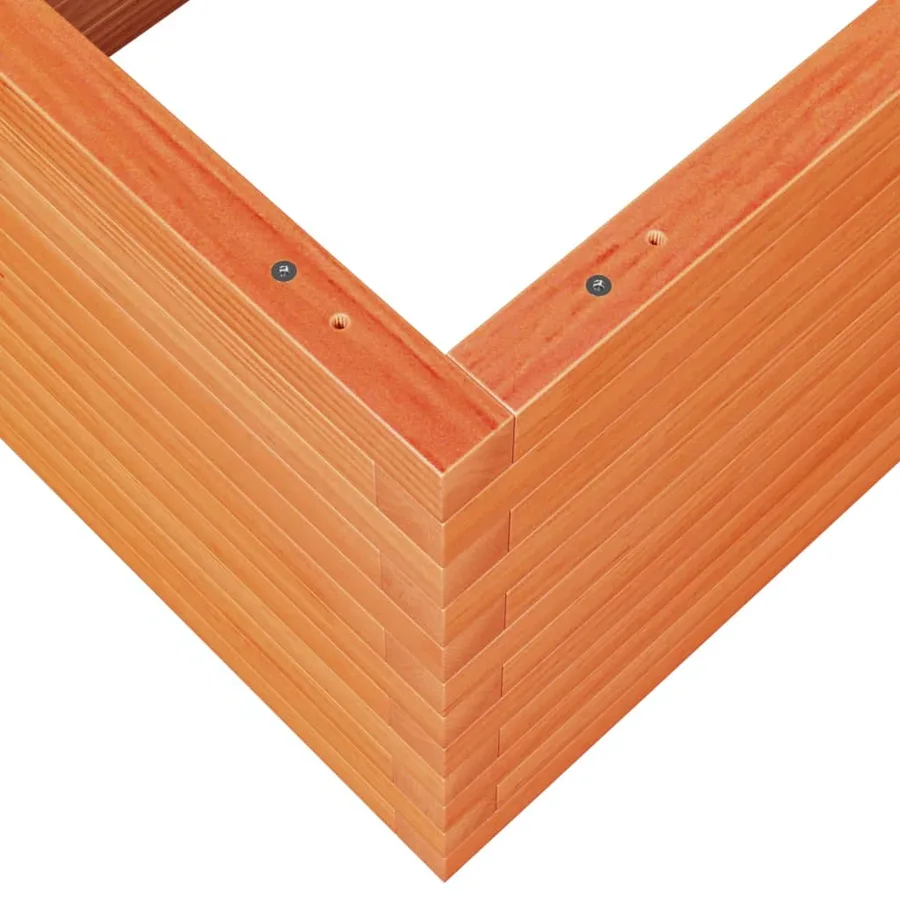 Jardinière cire marron 110x60x46 cm bois de pin massif - 8