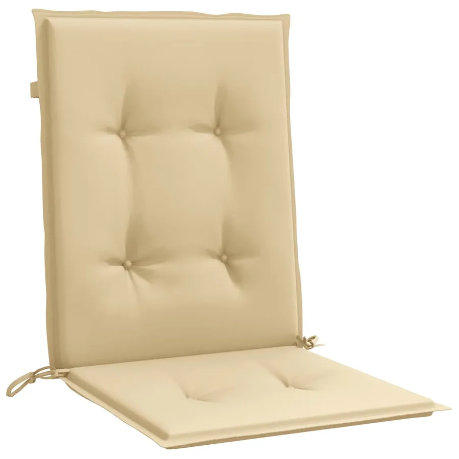 Coussins de chaise à dossier bas lot de 6 beige mélangé tissu - 5