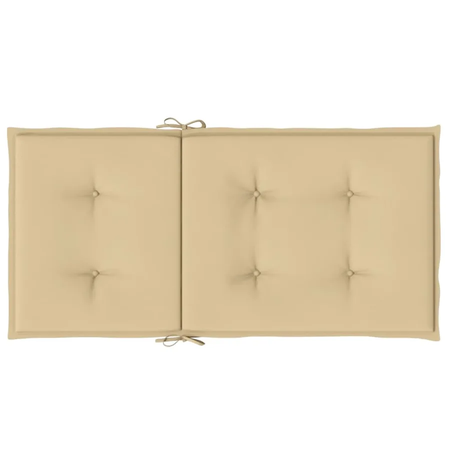 Coussins de chaise à dossier bas lot de 6 beige mélangé tissu - 7