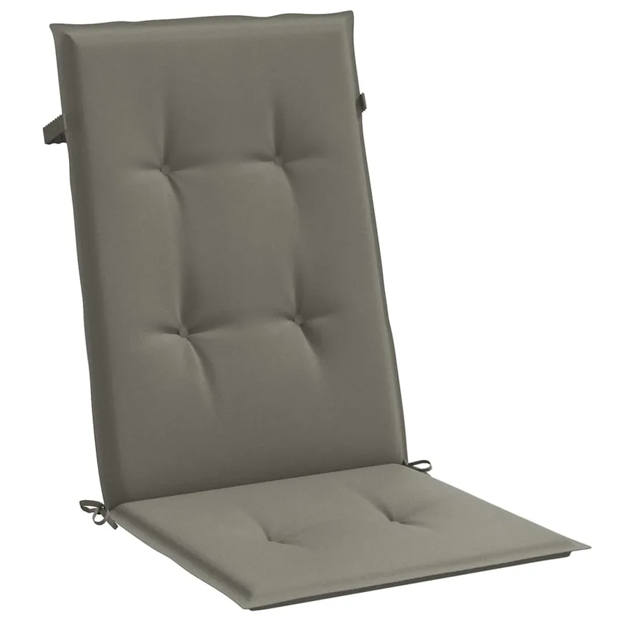 Coussins de chaise à dossier haut lot de 4 gris foncé mélangé - 5