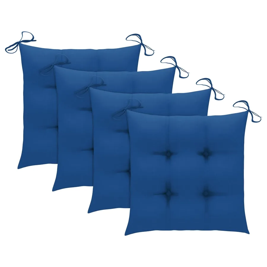 Chaises à manger d'extérieur lot de 3 et coussins Acacia massif - 19