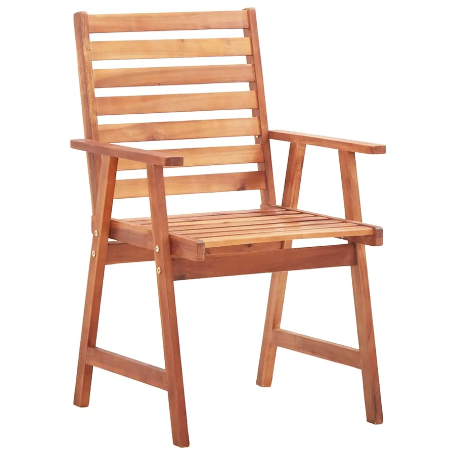 Chaises à manger d'extérieur lot de 3 et coussins Acacia massif - 3