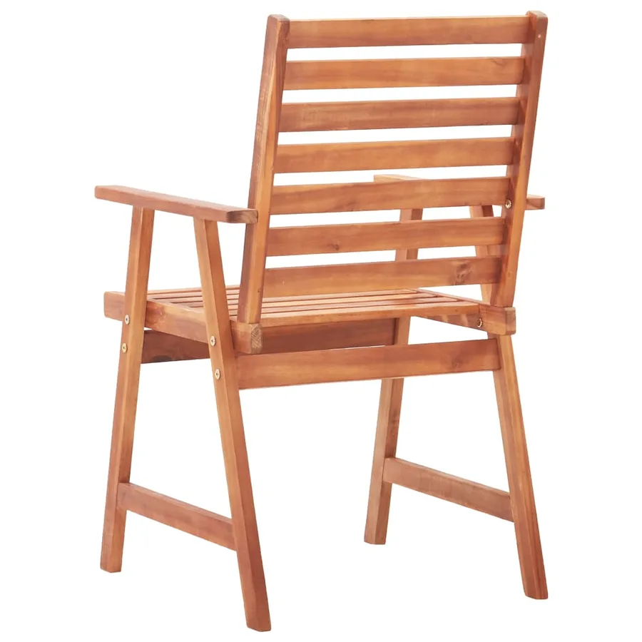 Chaises à manger d'extérieur lot de 3 et coussins Acacia massif - 31