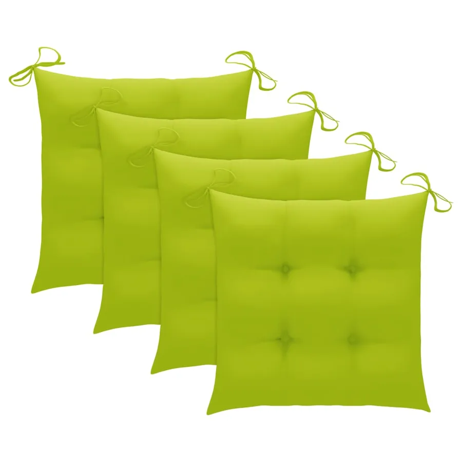 Chaises à manger d'extérieur lot de 3 et coussins Acacia massif - 33