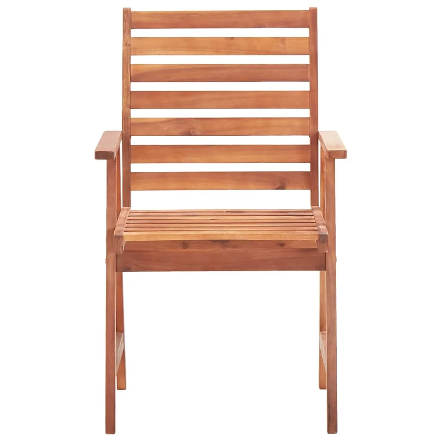Chaises à manger d'extérieur lot de 3 et coussins Acacia massif - 4