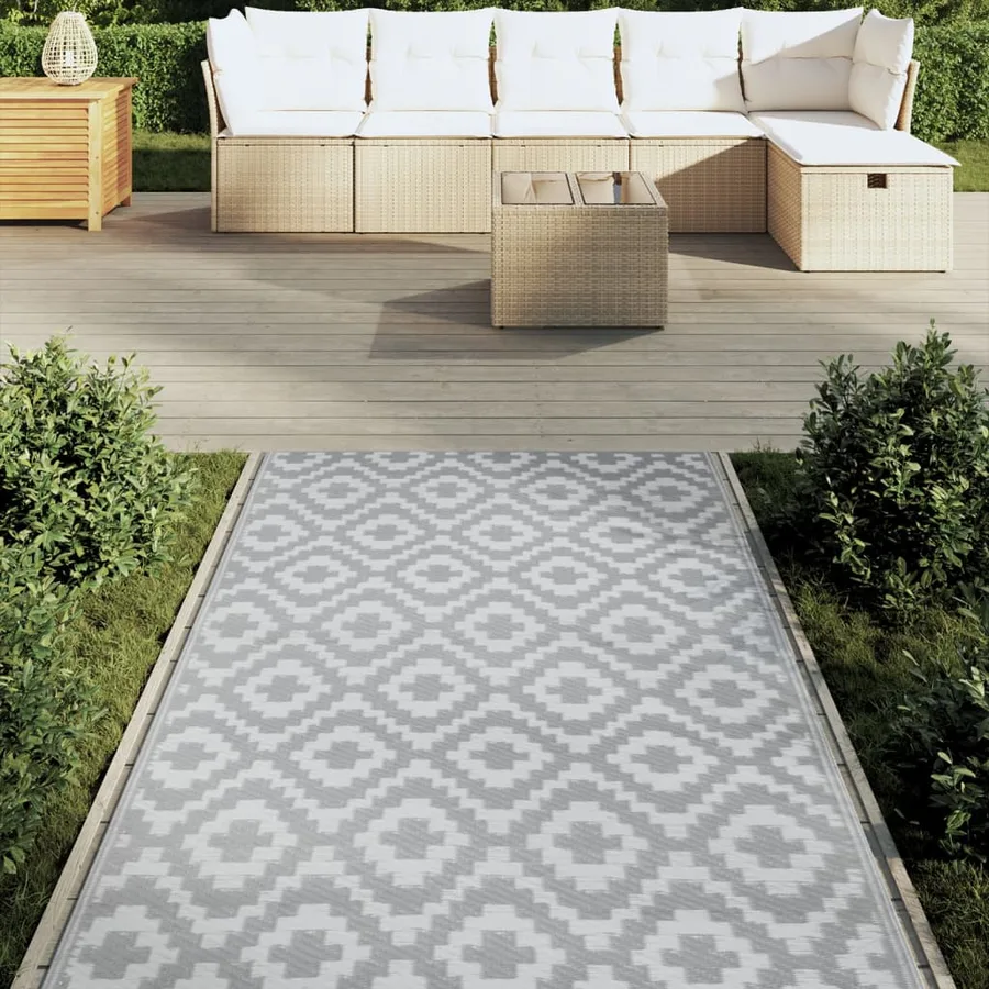 Tapis d'extérieur ARAKIL Gris 120x180 cm PP - 3
