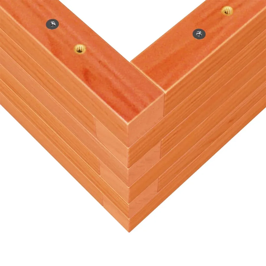 Jardinière cire marron 90x40x23 cm bois de pin massif - 8