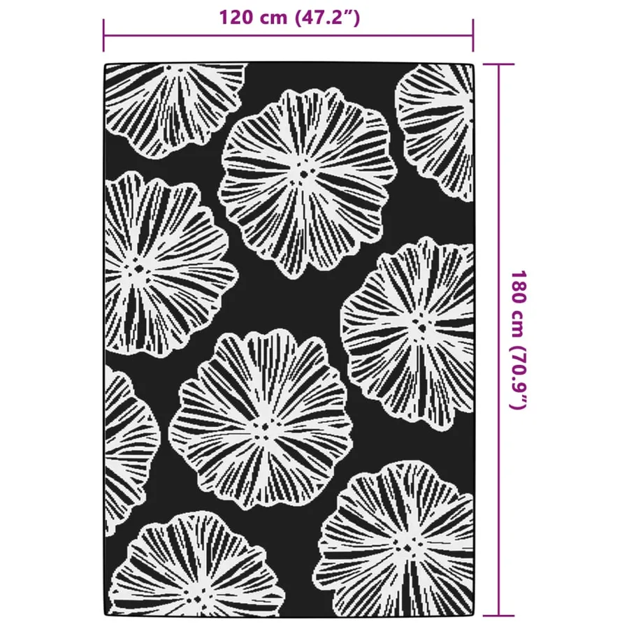 Tapis d'extérieur ARAKIL vert 120 x 180 cm PP - 6